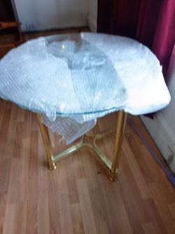 Small round glass table