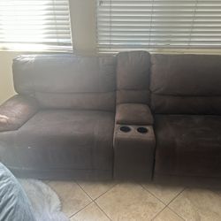 Leather Couch Brown