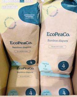 EcoPeaCo Bamboo Diapers Size 4 Trial Pack