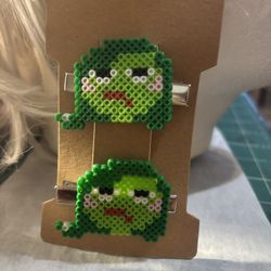 Perler Bead Hair Clips