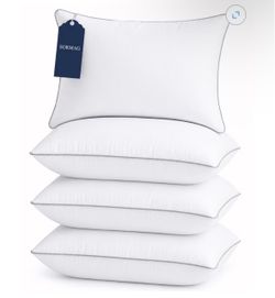 SORMAG Standard Pillows Set of 4, Down Alternative Pillow for Bed 4 Pack,Soft