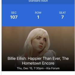 Billie Eilish Ticket