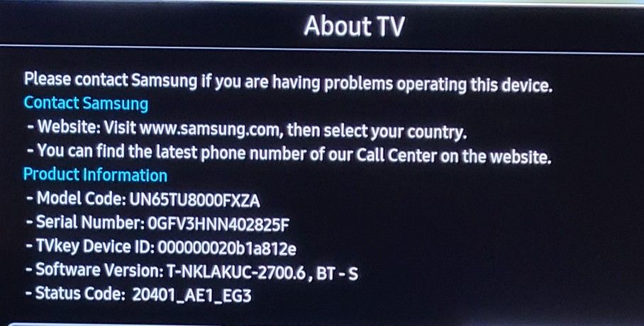 65" Inch Samsung 4k Smart TV 120hz
