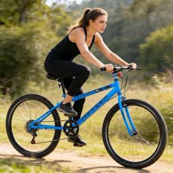 26-Inch Mountain Bike for Adult, 7-Speed MTB Bicycle with Dual V Brakes, Outdoor Cycling Bike, Adjustable Ergonomic Seat, Suitable for Men and Women, 