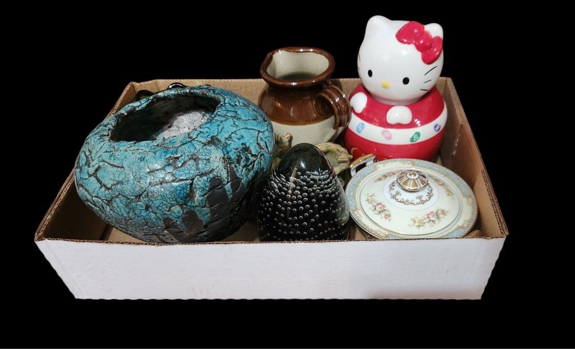 Vintage Collector Lots - Hello Kitty, Noritake, Raku, Pitcher