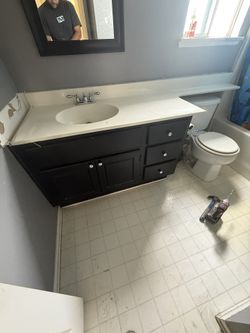 Bathroom Cabinet With Countertop