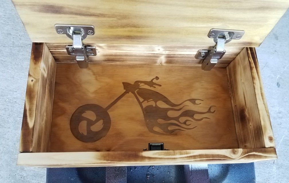 Custom Harley Davidson Laser Engraved Concealment Box