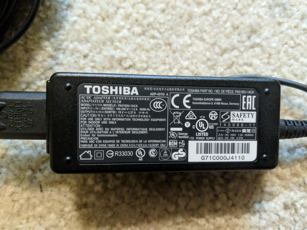 Toshiba Power Supply For Laptop