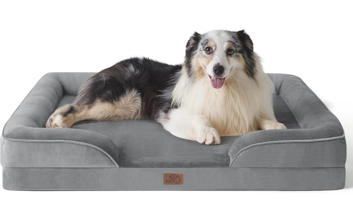 Orthopedic Dog Bed for Extra Large Dogs - XL Washable Dog Sofa Beds Large, Supportive Foam Pet Couch Bed with Removable Washable Cover, Waterproof Lin