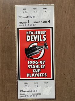 NJ Devils Stanley Cup Playoffs Ticket