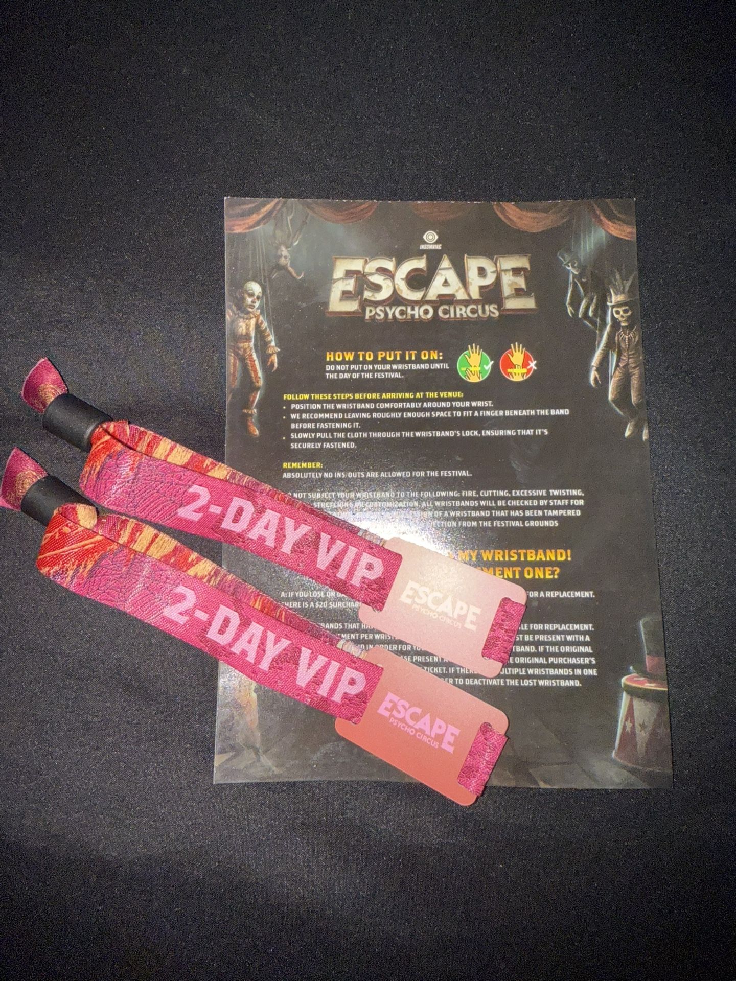 Escape: Psycho Circus Tickets 2 Day -VIP