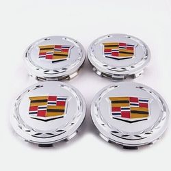 4pc Wheel Center Hub Caps Chrome Color Emblem For Cadillac Escalade EXT ESV-83mm