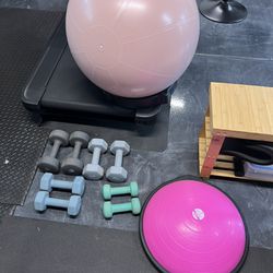 Free Weights, Bosu And Exercise Ball Package 