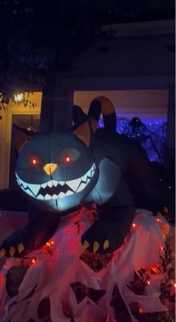 Halloween Inflatable Evil Cat Decoration