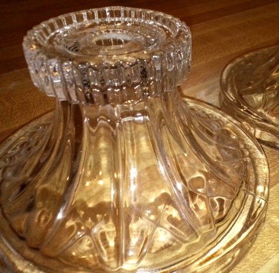 Vintage 2 Piece Glass Lamp Spacer