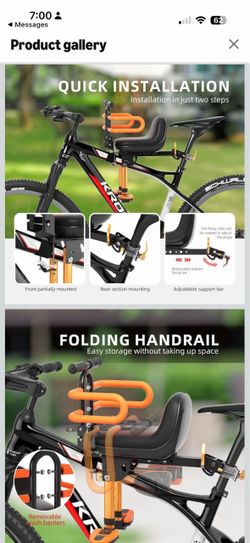 Child Bike Seat Attachment