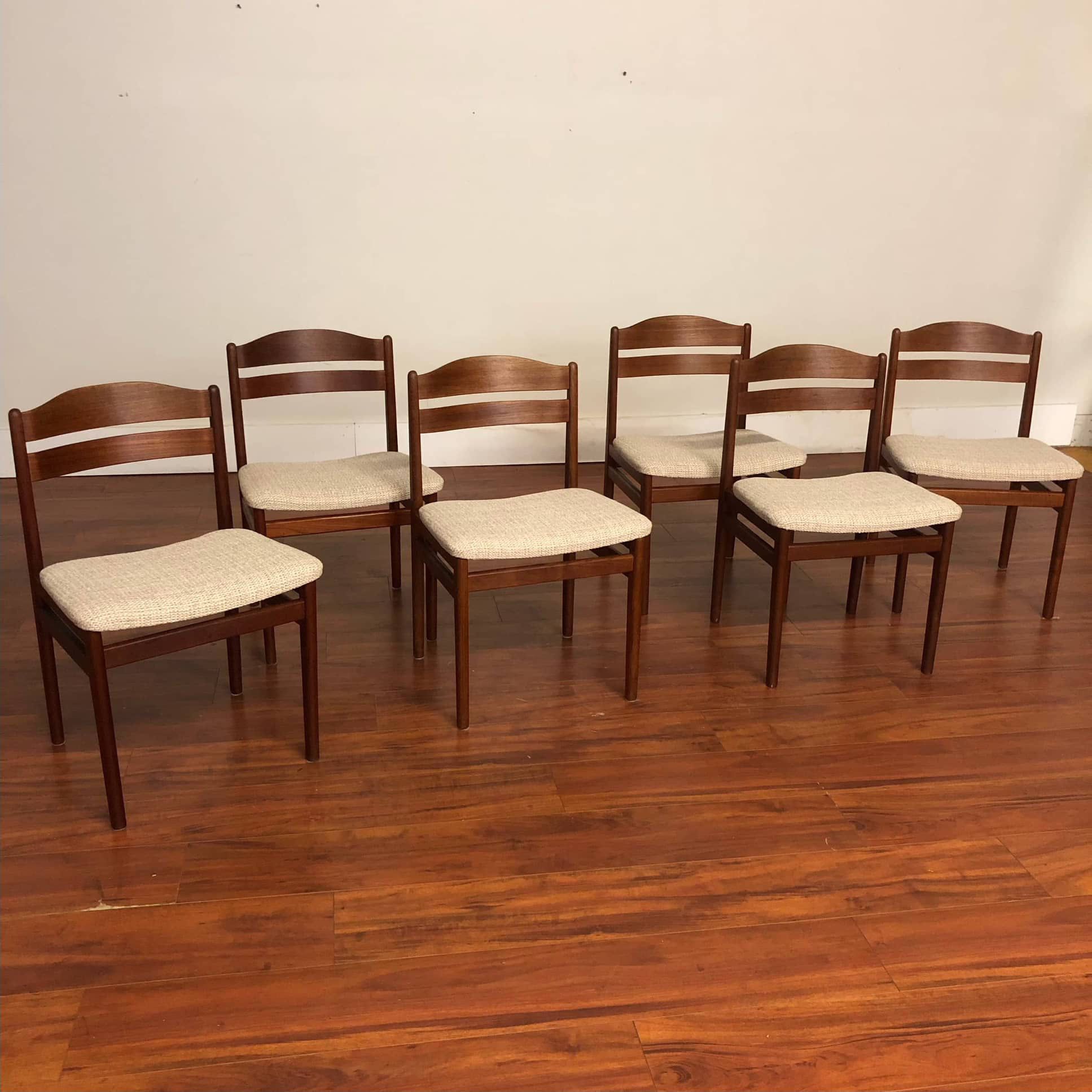 Vintage Mid-Century Dining Chairs Set of 6 - Many More Items In Stock!