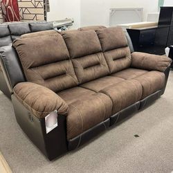 EARHART CHESTNUT RECLINING SOFA