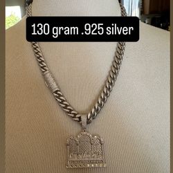 130g Silver 22 Inch Miami Cuban Link Chain