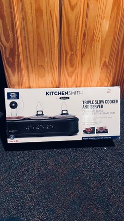 KitchenSmith by Bella Triple Slow Cooker