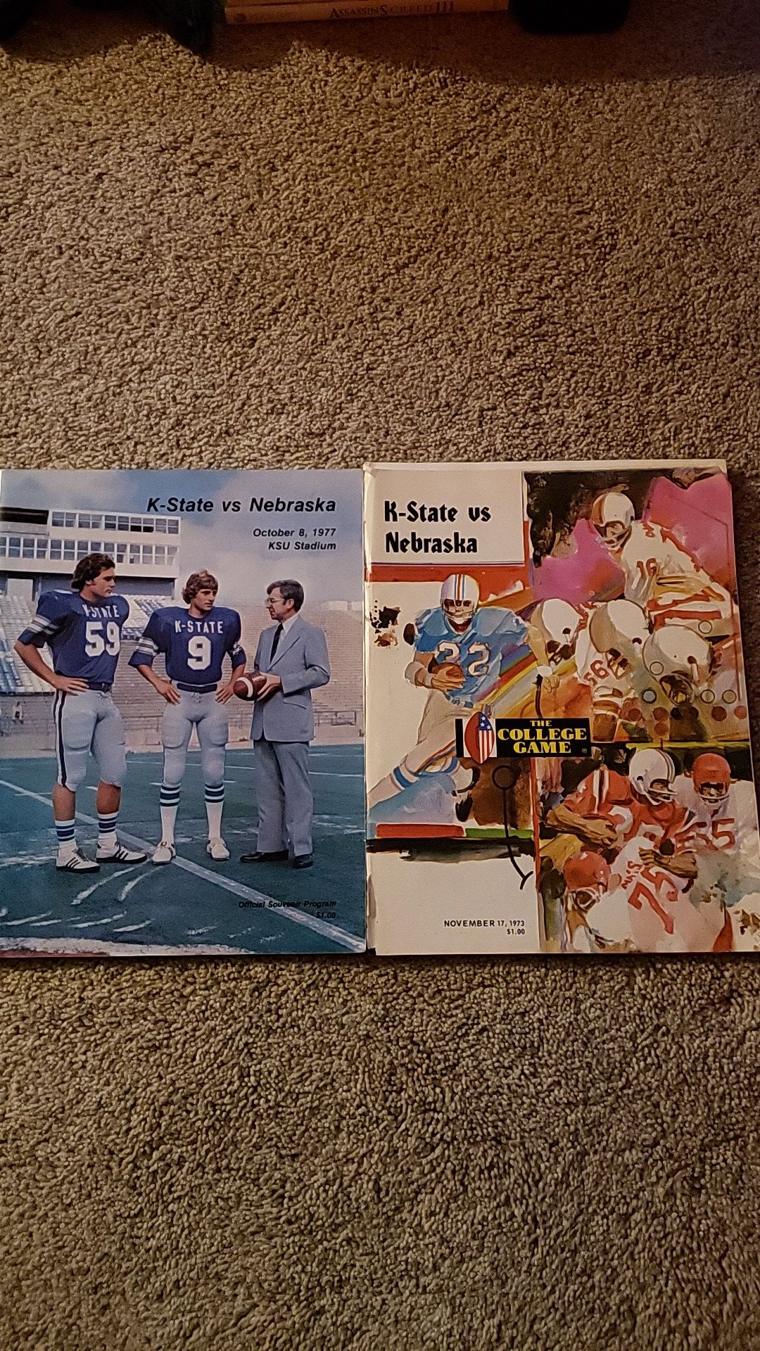 1973 & 1977 K-State vs Nebraska Cornhusker Collectible Magazines