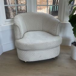 Matching white chairs