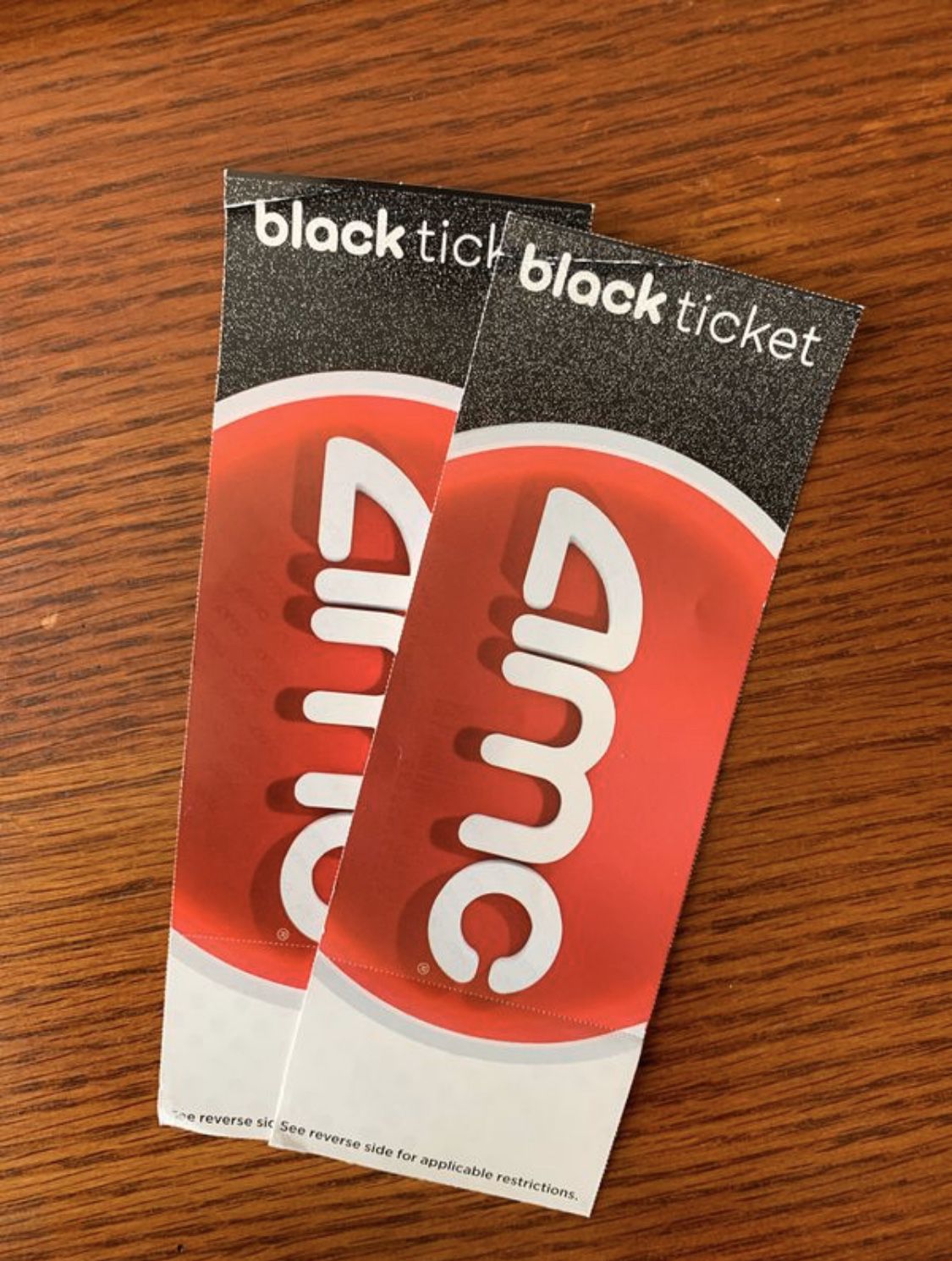 2 AMC Black Tickets