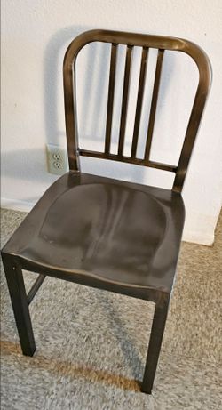 Industrial Metal Navy Style Dining Chairs