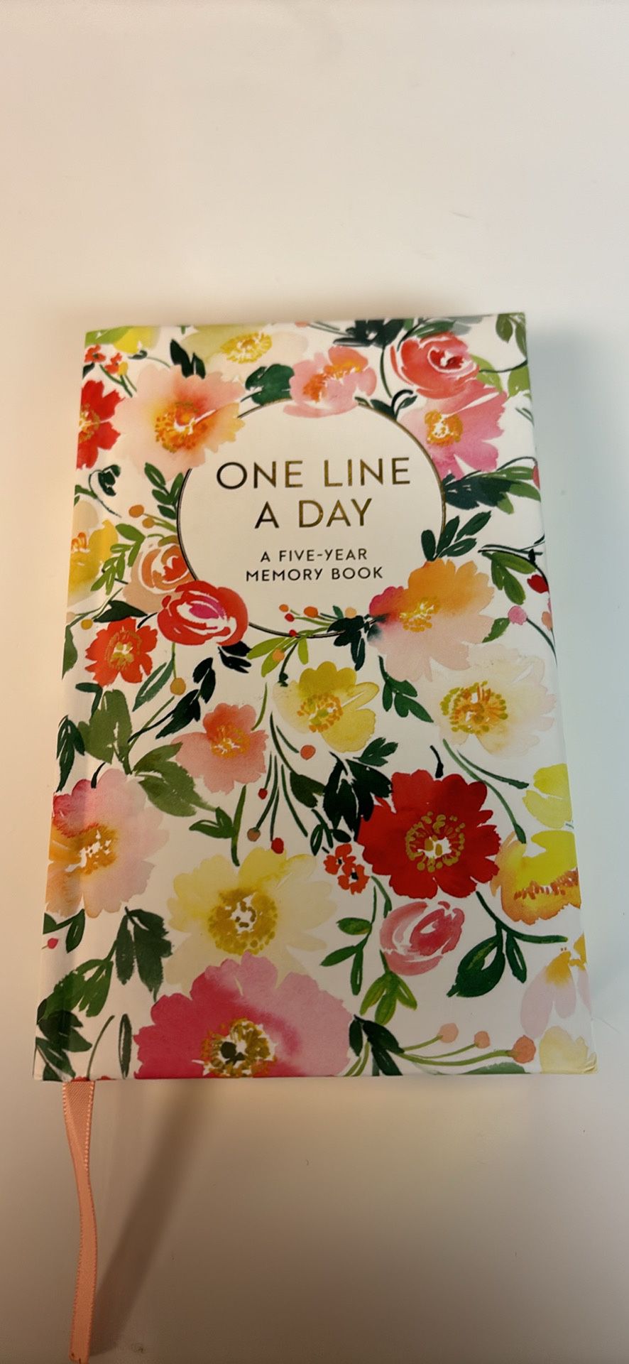 One Line a Day a Five-Year Memory book. hardback.  floral cover.  Yao Cheng, artist, Columbus OH