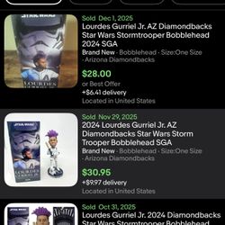 Lourdes Gurriel Jr. AZ Diamondbacks Star Wars Stormtrooper Bobblehead 2024 SGA