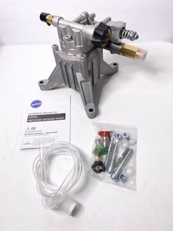 7/8" Shaft Vertical Pressure Washer Pump - Rear Inlet/Outlet Max 3100 PSI @ 2.5 GPM OEM & Power Washer Pump for Gas Washer, Replacement for Simpson, H