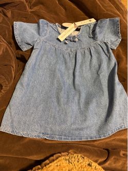 Baby girl 24 m Jean dress with bloomers NWT