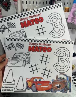 Coloring placemats $2 each