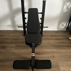 Adjustable Work Out Bench With Leg Extension Attachment