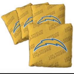 licensed NFL Set of 4 Cornhole Bags Los Angeles Chargers