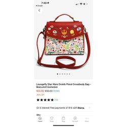 Loungefly Star Wars Droids Floral Crossbody