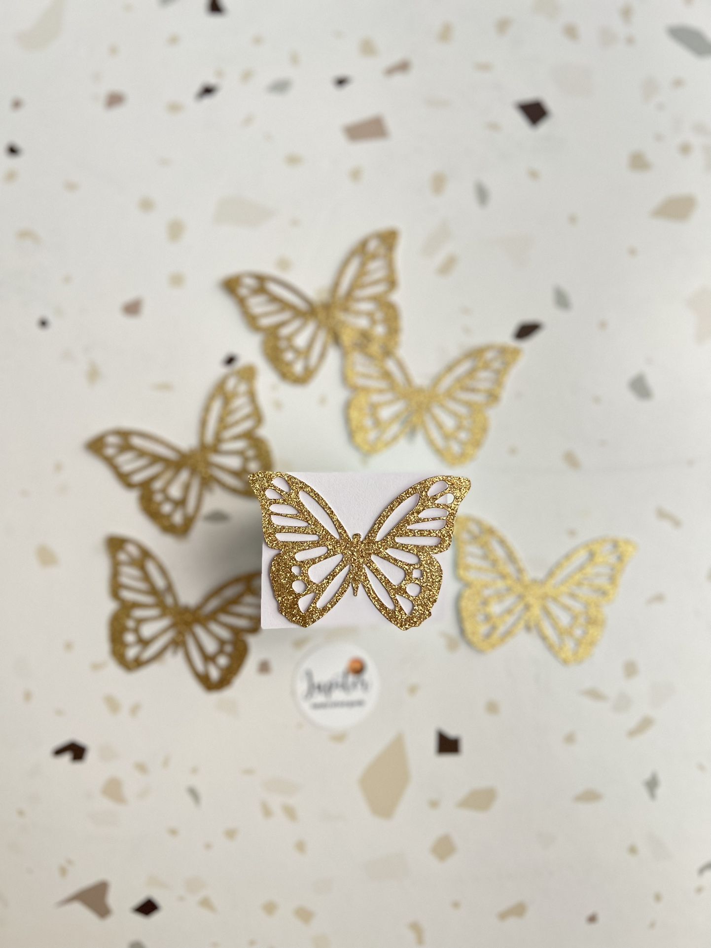 Mini Glitter Butterflies, Glitter Cardstock Butterflies, Graduation Cap Decor