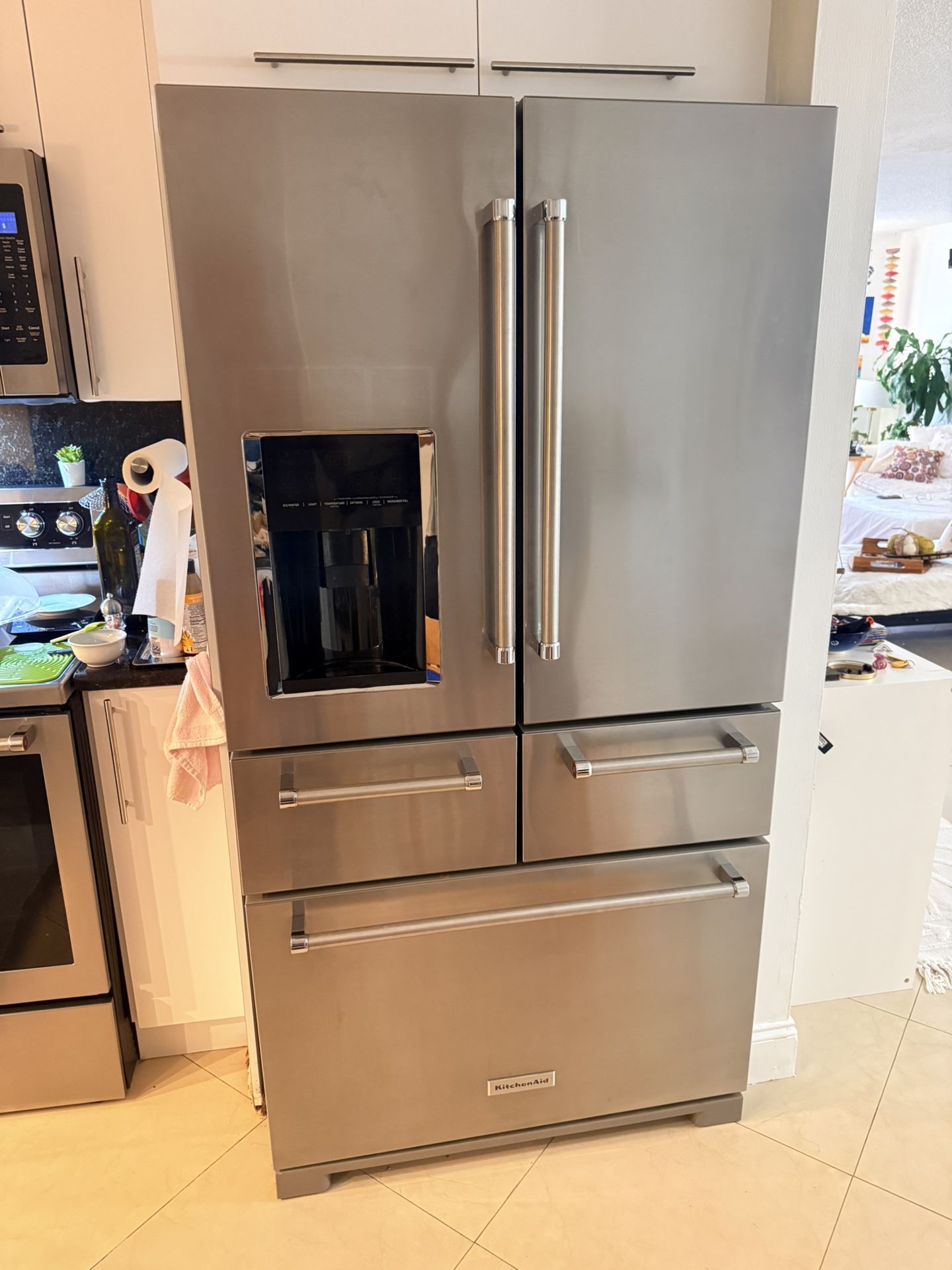 KitchenAid Double Door Refrigerator with Drawer Freezer
