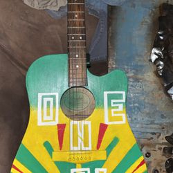 Custom Painted Acoustic Guitar