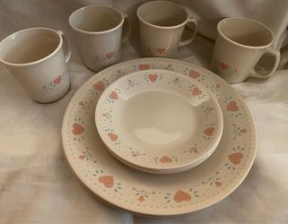 Vintage corelle forever young  Dinnerware Set Plates and Mugs