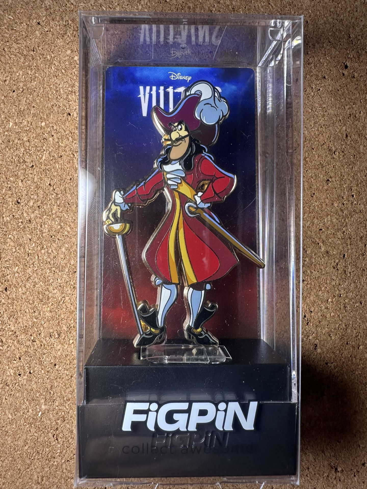 Figpin Disney Villains Captain Hook Enamel Pin #950 Peter Pan Brand New