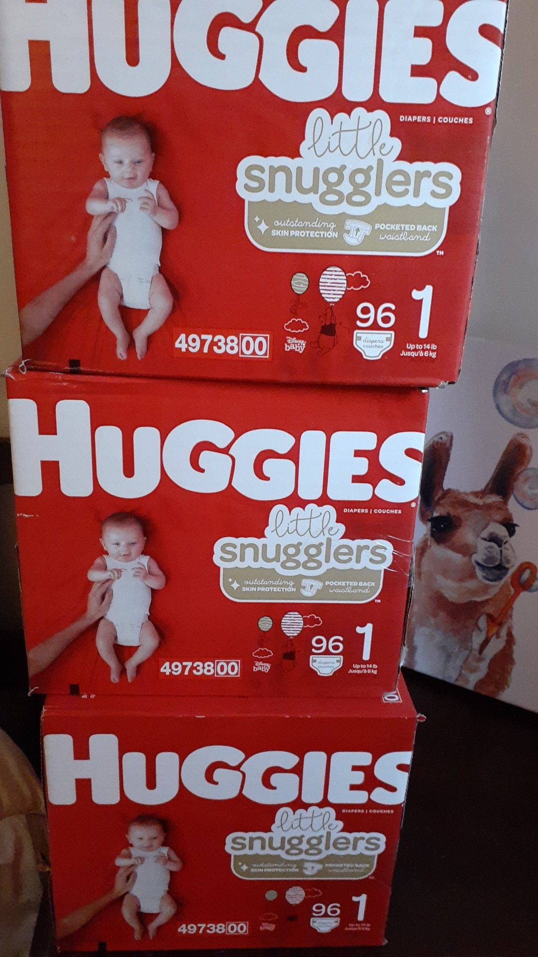 Diapers Huggies littte snugglers size 1 /96 count