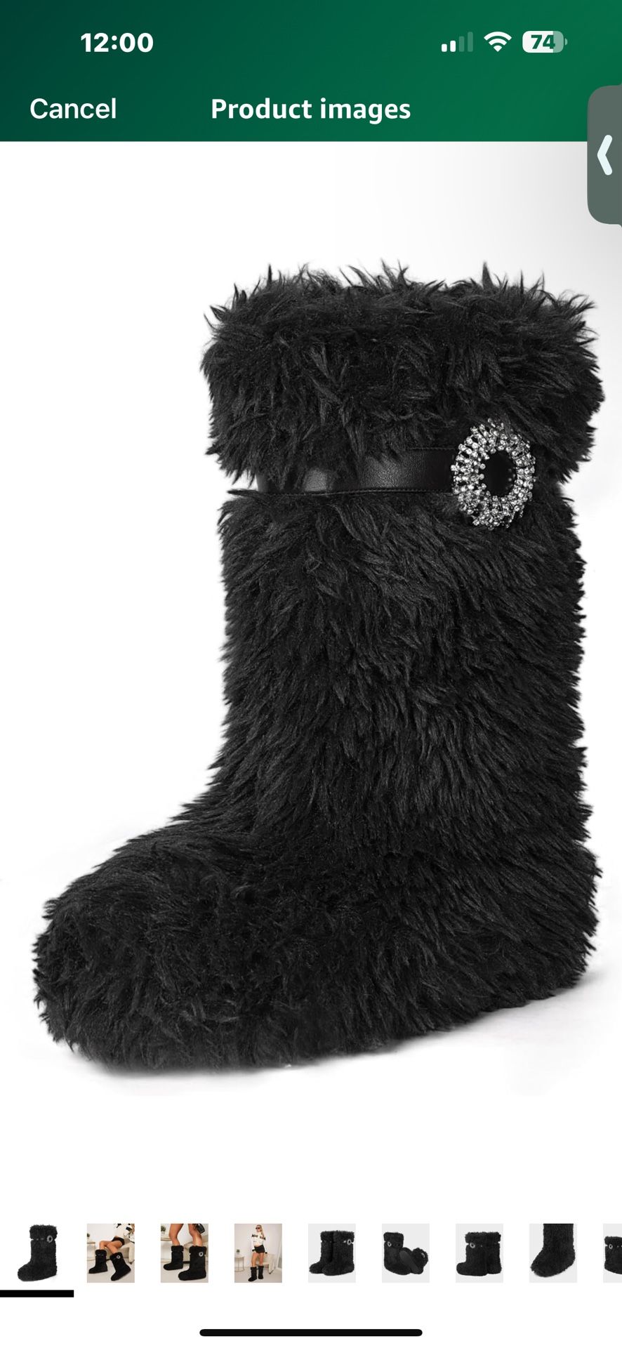 MUCCCUTE Faux Fur Boots for Women Size 8