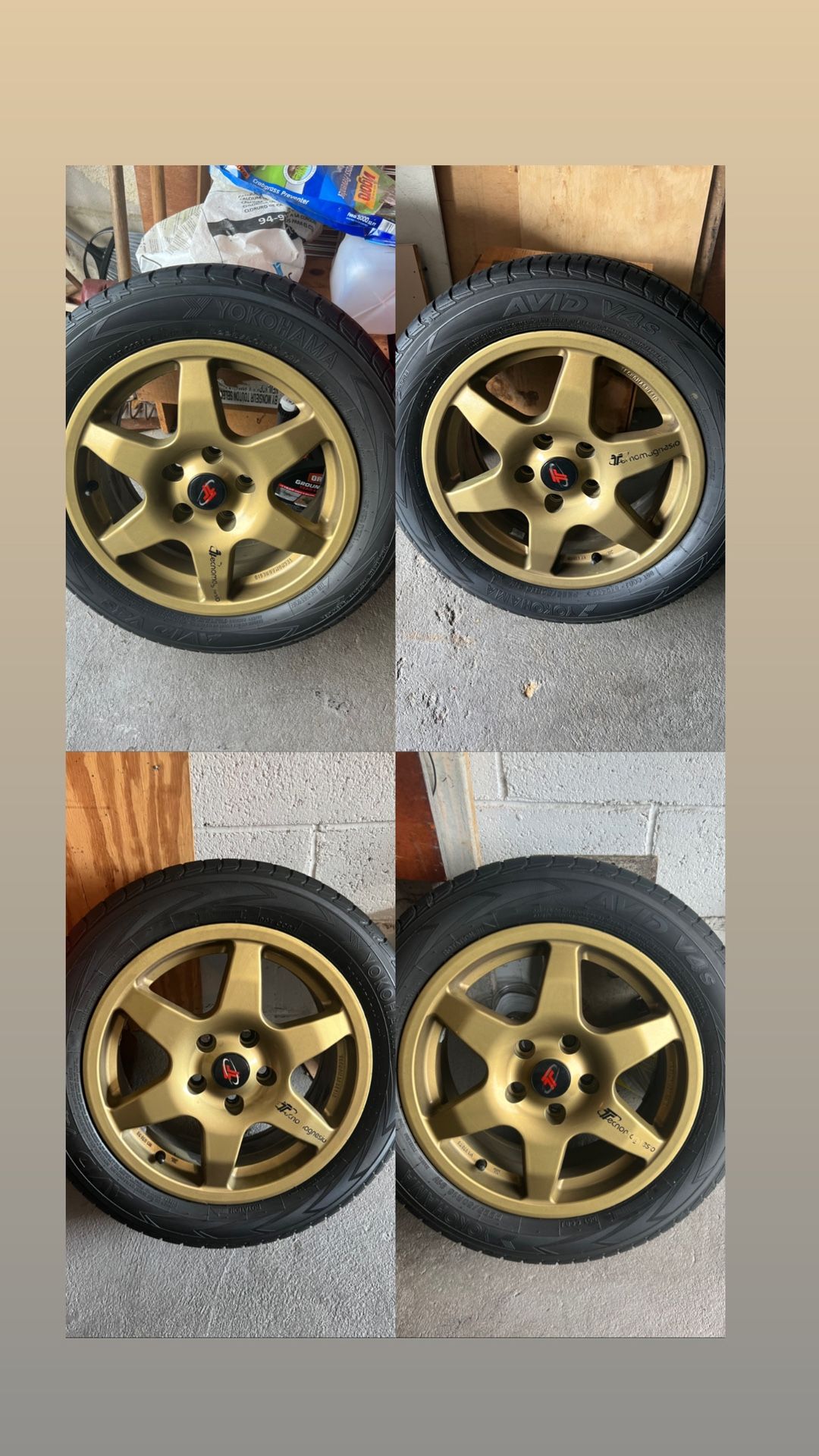5x114.3 2008 Tecnomagnesio TM-Sport model gold wheels