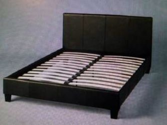Full size leather platform bed NEW