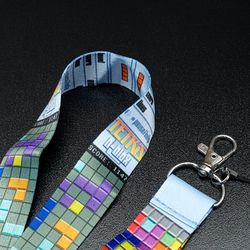 Tetris Lanyard Keychain 