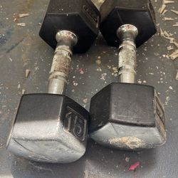 15 lbs dumbbells