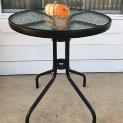 Black Round Glass Contemporary Table