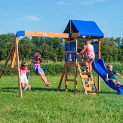 Backyard Discovery Aurora Wooden Cedar Swing Set
