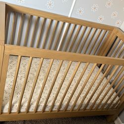 Namesake Nantucket 3-in-1 Convertible Crib & Babyletto Pure Mattress